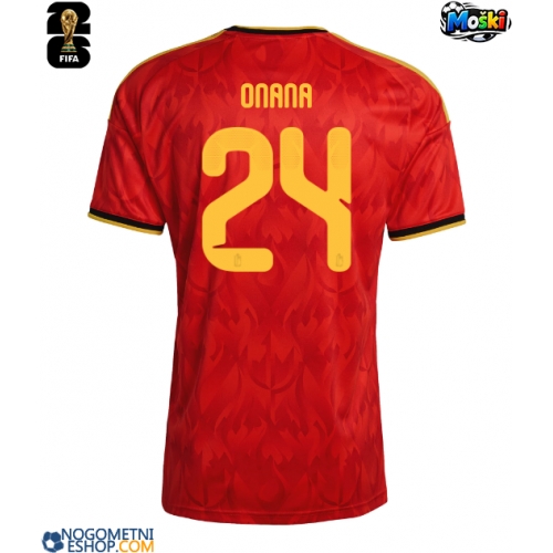 Moški Nogometni dresi Belgija Amadou Onana #24 Domači SP 2026 Kratek Rokav